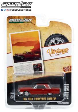 Ford  - Thunderbird 1964 red - 1:64 - GreenLight - 39100B - gl39100B | Toms Modelautos