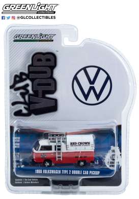 Volkswagen  - Type 2 1969 red/white - 1:64 - GreenLight - 36050A - gl36050A | Toms Modelautos