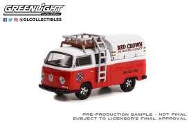 Volkswagen  - Type 2 1969 red/white - 1:64 - GreenLight - 36050A - gl36050A | Toms Modelautos