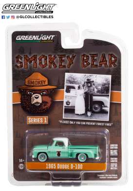 Dodge  - D-100 1965 blue/turquoise - 1:64 - GreenLight - 38020B - gl38020B | Toms Modelautos