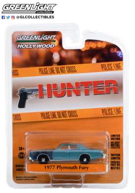 Plymouth  - Fury 1977 blue - 1:64 - GreenLight - 44960B - gl44960B | Toms Modelautos