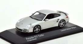 Porsche  - 911 Turbo (997) 2006 silver metallic - 1:87 - Minichamps - 870065201 - mc870065201 | Toms Modelautos