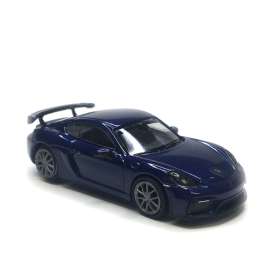 Porsche  - 718 Cayman GT4 (981) 2019 blue metallic - 1:87 - Minichamps - 870067600 - mc870067600 | Toms Modelautos