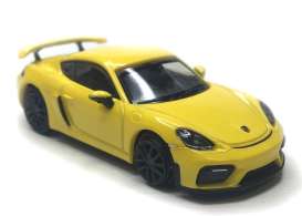 Porsche  - 718 Cayman GT4 (981) 2019 yellow - 1:87 - Minichamps - 870067602 - mc870067602 | Toms Modelautos