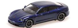 Porsche  - Taycan Turbo S 2019 blue metallic - 1:87 - Minichamps - 870068401 - mc870068401 | Toms Modelautos