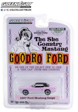 Ford Mustang - Coupe 1967 pink - 1:64 - GreenLight - 30352 - gl30352 | Toms Modelautos