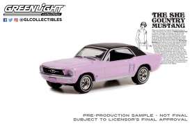 Ford Mustang - Coupe 1967 pink - 1:64 - GreenLight - 30352 - gl30352 | Toms Modelautos