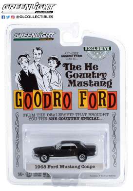 Ford Mustang - Coupe 1968 black - 1:64 - GreenLight - 30354 - gl30354 | Toms Modelautos Ford Mustang - Coupe 1968 black - 1:64 - GreenLight - 30354 - gl30354 | Toms Modelautos