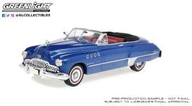 Buick  - Roadmaster Convertible 1949 blue metallic - 1:43 - GreenLight - 86351 - gl86351 | Toms Modelautos