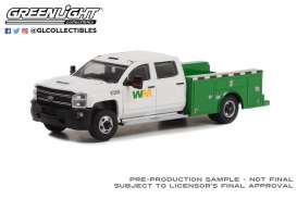 Chevrolet  - Silverado 3500 2018 white/green - 1:64 - GreenLight - 46100C - gl46100C | Toms Modelautos