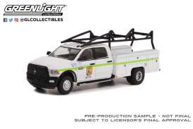 Ram  - 3500 Dually 2018 white/green - 1:64 - GreenLight - 46100E - gl46100E | Toms Modelautos