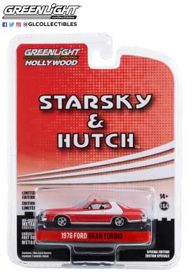 Ford  - Gran Torino (Crashed Version) 1976 red - 1:64 - GreenLight - 44955F - gl44955F | Toms Modelautos