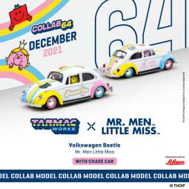 Volkswagen  - Beetle white/yellow/pink/blue - 1:64 - Tarmac - T64S-006-MMLM - TC-T64S006-MMLM | Toms Modelautos