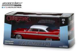 Plymouth  - Fury *Christine* 1958 red/white - 1:43 - GreenLight - 86529 - gl86529 | Toms Modelautos