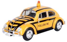Volkswagen  - Beetle yellow/black - 1:24 - Motor Max - 79590 - mmax79590 | Toms Modelautos