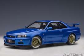Nissan  - Skyline GT-R  blue - 1:18 - AutoArt - 77409 - autoart77409 | Toms Modelautos