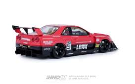 Nissan  - Skyline *LBWK* ER34 black/red - 1:18 - Inno Models - in18R-R34-LBWK - in18R-R34LBWK | Toms Modelautos