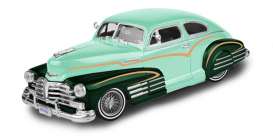 Chevrolet  - Aerosedan Fleetline 1948 black/green - 1:24 - Motor Max - 79027 - mmax79027 | Toms Modelautos