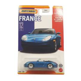 Porsche  - 911 Carrera Cabriolet blue - 1:64 - Matchbox - HBL13 - MBHBL13 | Toms Modelautos