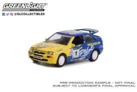 Ford  - Escort RS 1994 blue/yellow - 1:64 - GreenLight - 63020E - gl63020E | Toms Modelautos