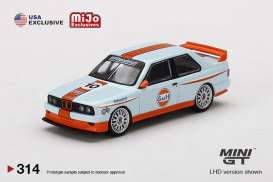 BMW  - M3 E30 gulf blue/orange - 1:64 - Mini GT - 00314-L - MGT00314lhd | Toms Modelautos