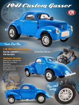 Pork Chop  - Gasser  1941 blue - 1:18 - Acme Diecast - A1800921 - acme1800921 | Toms Modelautos