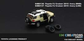 Toyota  - FJ Cruiser 2015 ivory/white - 1:64 - BM Creations - 64B0137 - BM64B0137lhd | Toms Modelautos