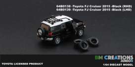 Toyota  - FJ Cruiser 2015 black/white - 1:64 - BM Creations - 64B0139 - BM64B0139lhd | Toms Modelautos