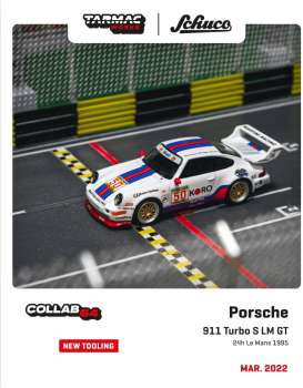 Porsche  - 911 Turbo white/blue/red - 1:64 - Tarmac - T64S-009-95LM - TC-T64S00995LM | Toms Modelautos