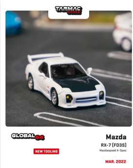 Mazda  - RX-7 white - 1:64 - Tarmac - T64G-012-WH - TC-T64G012WH | Toms Modelautos