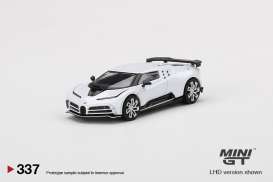 Bugatti  - Centodieci 2020 white - 1:64 - Mini GT - 00337-L - MGT00337lhd | Toms Modelautos
