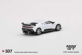 Bugatti  - Centodieci 2020 white - 1:64 - Mini GT - 00337-L - MGT00337lhd | Toms Modelautos