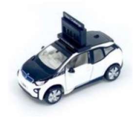 BMW  - i3 Marathon Clock Car white - 1:64 - Tiny Toys - ATC64699 - tinyATC64699 | Tom's Modelauto's