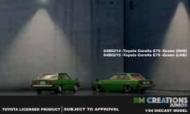 Toyota  - Corolla E70 green - 1:64 - BM Creations - 64B0215 - BM64B0215LHD | Toms Modelautos