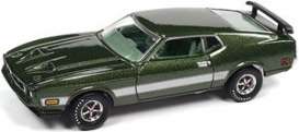 Ford  - Mustang Mach 1 1973 ivy/silver - 1:64 - Auto World - SP099B - AWSP099B | Toms Modelautos