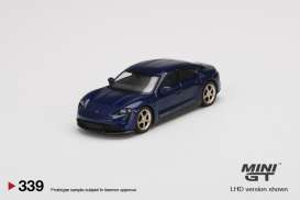 Porsche  - Tayman Turbo S 2020 blue-purple metallic - 1:64 - Mini GT - 00339-R - MGT00339rhd | Toms Modelautos