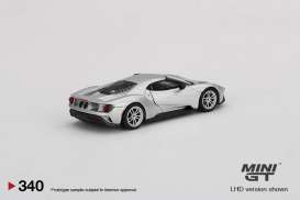 Ford  - GT 2020 silver - 1:64 - Mini GT - 00340-L - MGT00340lhd | Toms Modelautos