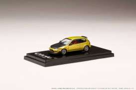 Honda  - Civic yellow metallic - 1:64 - Ignition - HJ641017FY - IGHJ641017FY | Toms Modelautos
