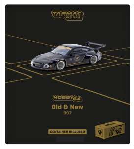 Porsche  - 997 black/gold - 1:64 - Tarmac - T64-TL053-BKG - TC-T64tl053BKG | Toms Modelautos