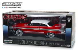 Plymouth  - Fury *Christine* 1958 red/white - 1:24 - GreenLight - 84082 - gl84082 | Toms Modelautos