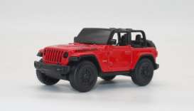 Jeep  - Wrangler Rubicon open red - 1:43 - Rastar - 59000 - rastar59000r | Toms Modelautos