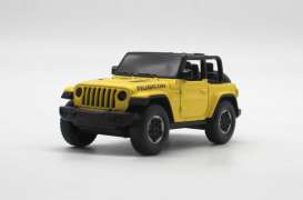 Jeep  - Wrangler Rubicon open yellow - 1:43 - Rastar - 59000 - rastar59000y | Toms Modelautos