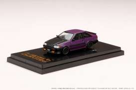 Toyota  - Corolla Levin purple/black - 1:64 - Hobby Japan - HJ641035CP - HJ641035CP | Toms Modelautos