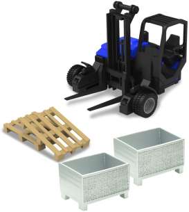 non  - fire forklift black/blue - 1:43 - Bburago - 31479 - bura31479 | Toms Modelautos