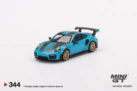 Porsche  - 991 GT2 RS blue/black - 1:64 - Mini GT - 00344-L - MGT00344lhd | Toms Modelautos