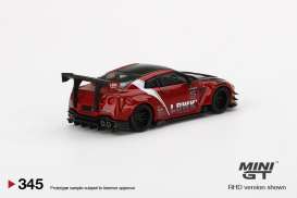 Nissan LB Works - GT-R R35 type 2 Rear Wing  2022 red/black - 1:64 - Mini GT - 00345-L - MGT00345lhd | Toms Modelautos