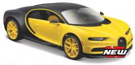 Bugatti - Chiron 2018 yellow/black - 1:24 - Maisto - 31514Y - mai31514Y | Toms Modelautos Bugatti - Chiron 2018 yellow/black - 1:24 - Maisto - 31514Y - mai31514Y | Toms Modelautos