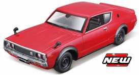 Nissan  - Skyline 2000GT-R 1973 red - 1:24 - Maisto - 39528 - mai39528 | Toms Modelautos