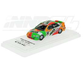 Honda  - Civic Ferio #14 1994 white/green/red/orange - 1:64 - Inno Models - in64-EG9-JAC94 - in64EG9JAC94 | Toms Modelautos