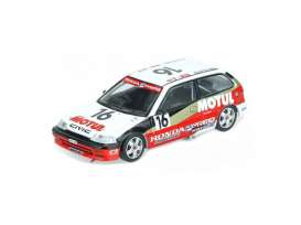 Honda  - Civic EF3 GR.A #16 1988 white/black/red - 1:64 - Inno Models - in64-EF3-MOT88 - in64EF3MOT88 | Toms Modelautos